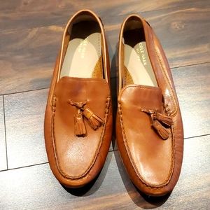 Cole Haan Leather driver shoes size 11 Women's Tan color